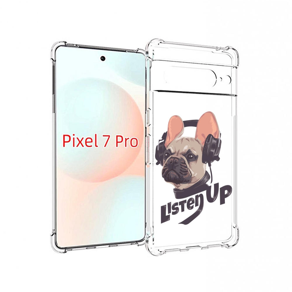 

Чехол Mypads Бульдог-Слушает-Музыку Для Google Pixel 7 Pro, Прозрачный, Tocco