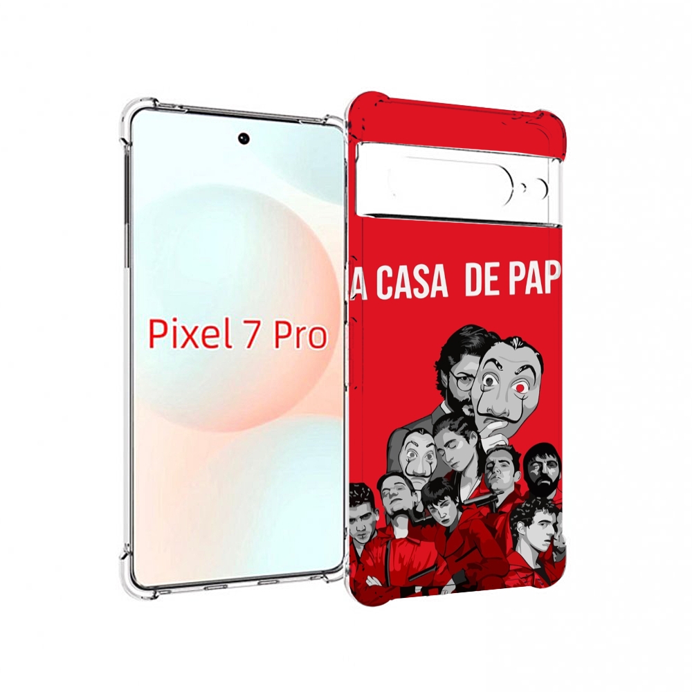 

Чехол Mypads Бумажный-Дом-Команда Для Google Pixel 7 Pro, Прозрачный, Tocco