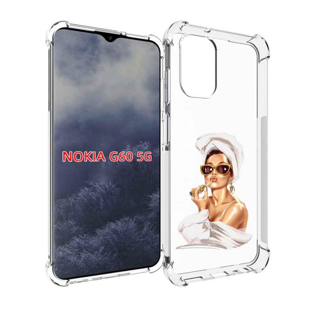 

Чехол MyPads Девушка-утром женский для Nokia G60 5G, Прозрачный, Tocco