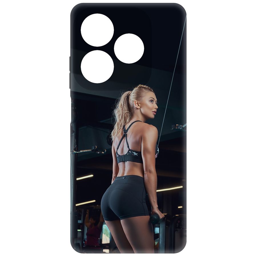 

Чехол-накладка Krutoff Шорты женские для INFINIX Smart 8 Plus, Черный