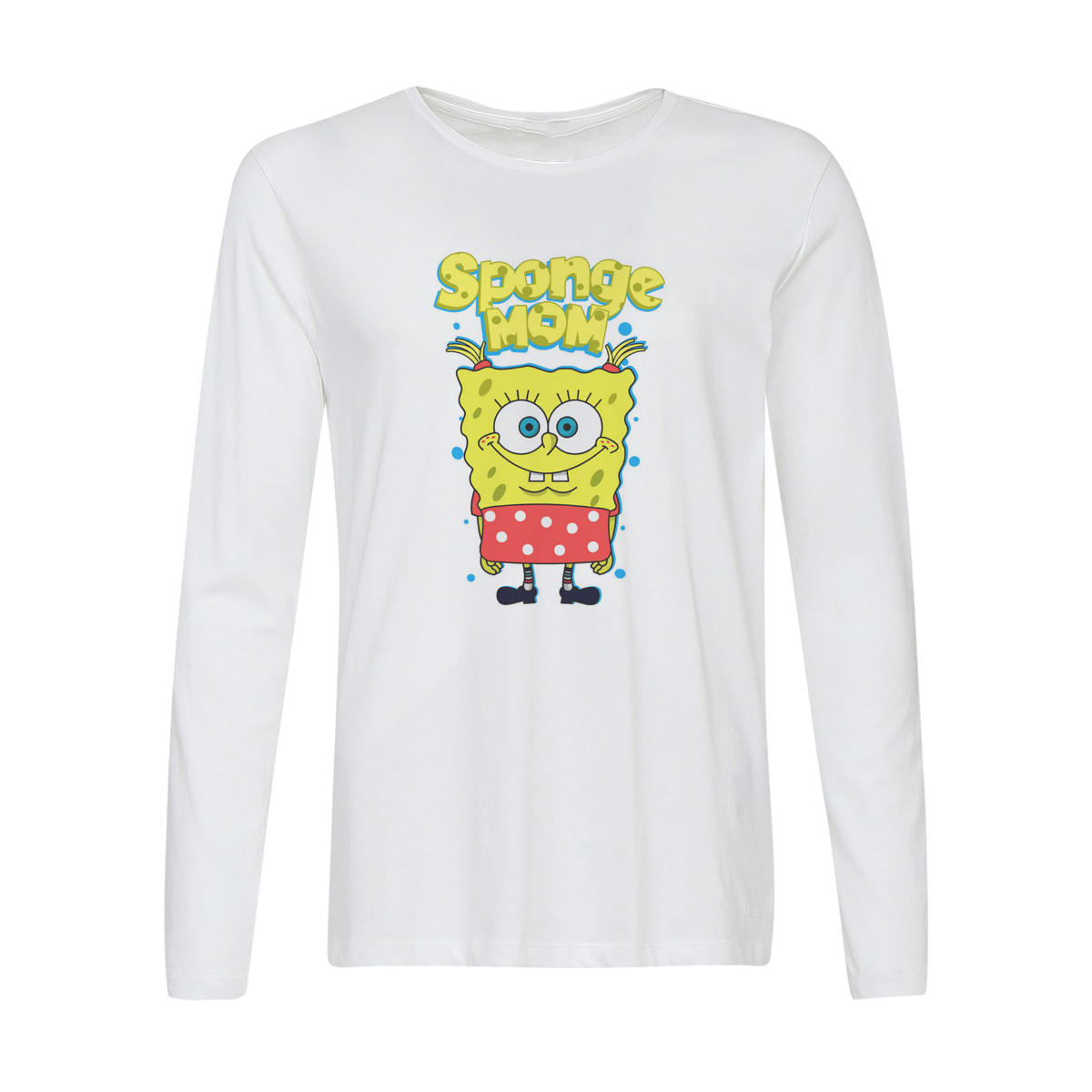 

Лонгслив CoolPodarok Прикол. Семья. Sponge mom. Спэнч Боб мама, Белый, w0151788