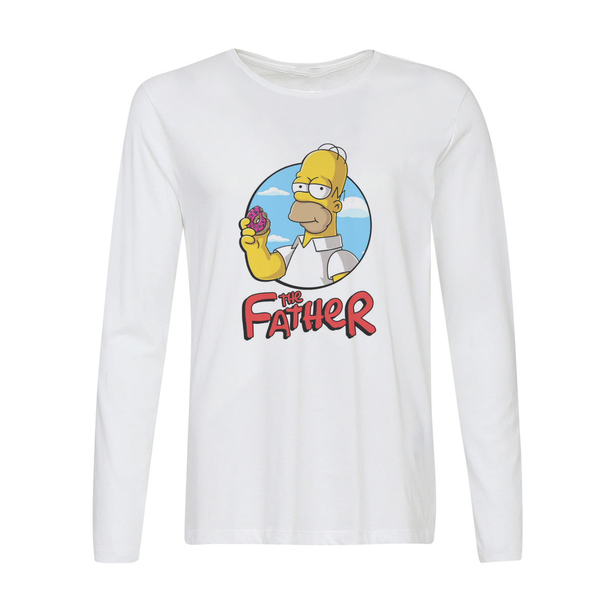 

Лонгслив CoolPodarok Прикол. Семья. Симпсоны. The father. Папа, Белый, w0151799