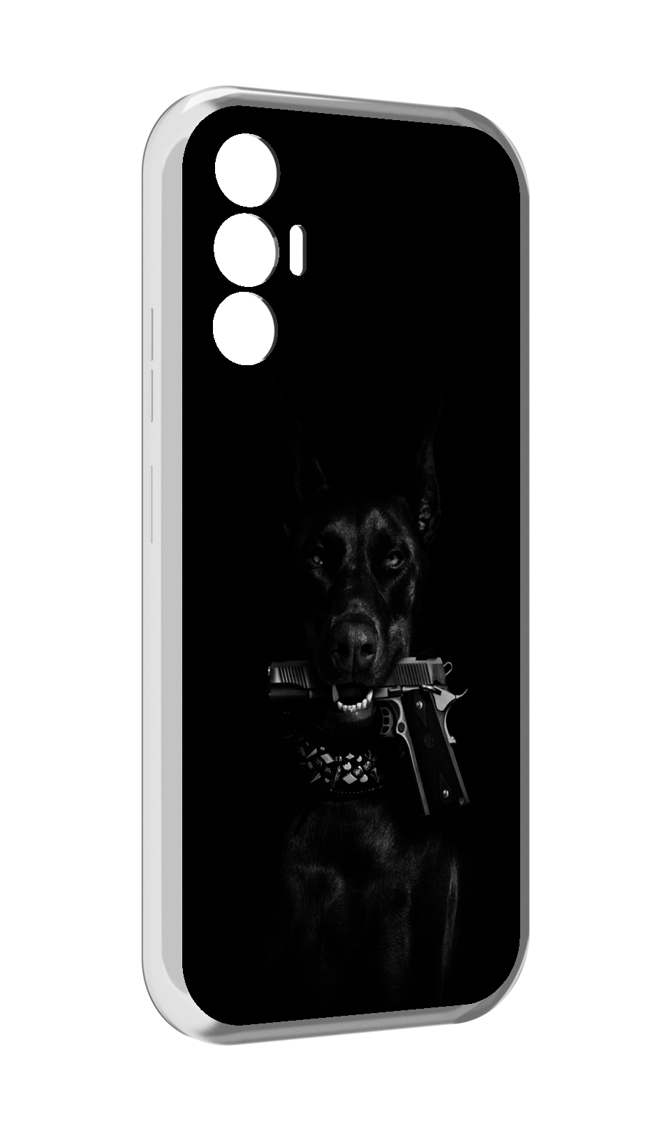 

Чехол MyPads доберман мужской для Tecno Pova 3, Прозрачный, Tocco