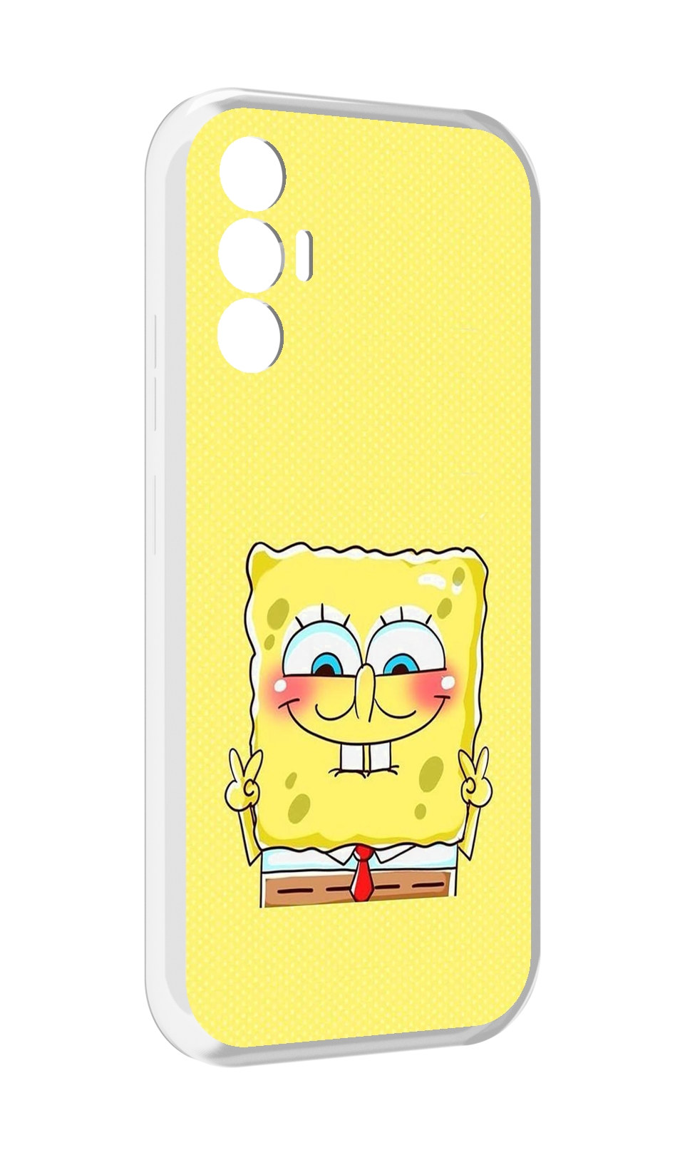 

Чехол MyPads довольный милый спанчбоб для Tecno Pova 3, Прозрачный, Tocco