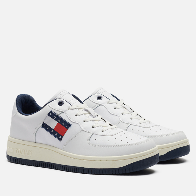 фото Кроссовки мужские tommy jeans basket cupsole logo белые 46 eu