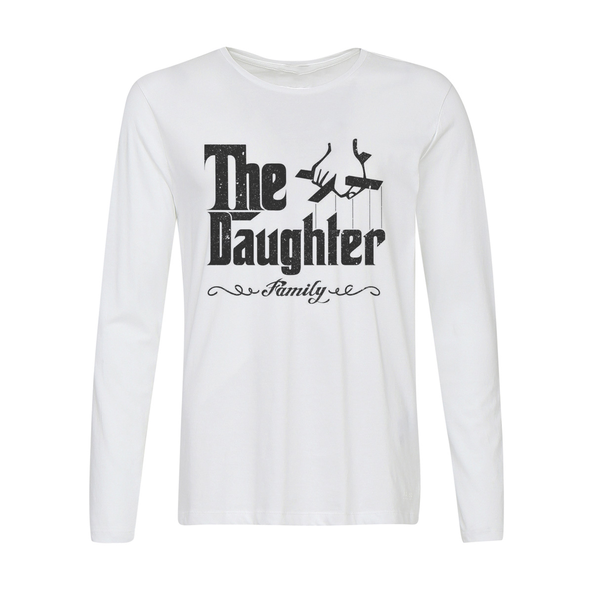 

Лонгслив CoolPodarok Прикол. Семья. The daughter. Дочь, Белый, w0151838