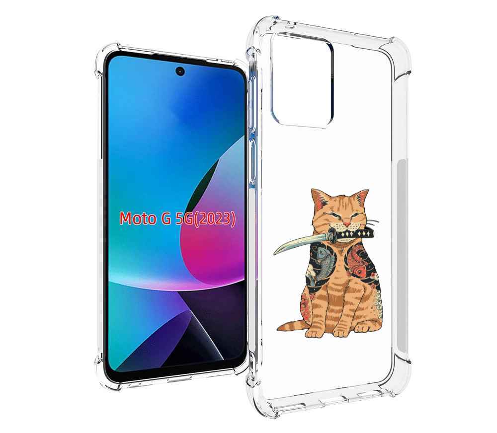 

Чехол MyPads кот-с-катаной для MOTO G 5G 2023, Tocco