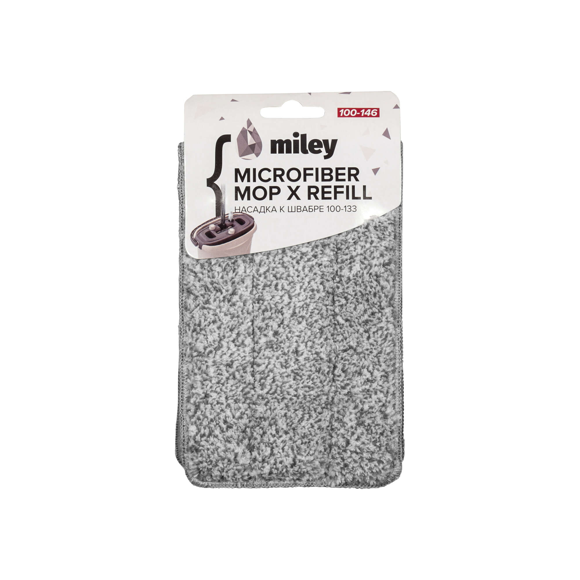 

Сменная насадка для швабры MILEY MOP X 32x10 см, Серый