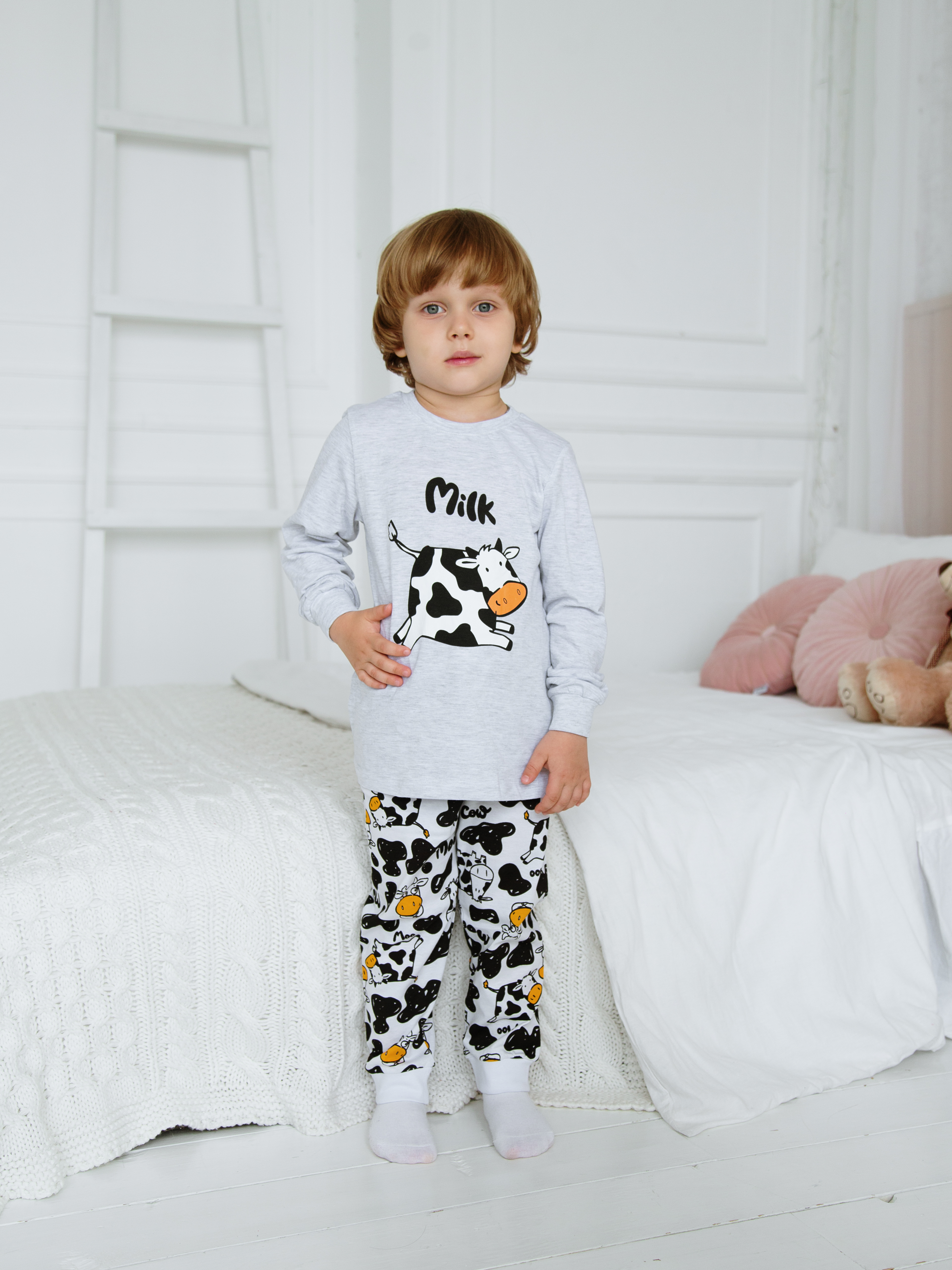 

Пижама детская Ohana kids Milk, серый, 122, Milk