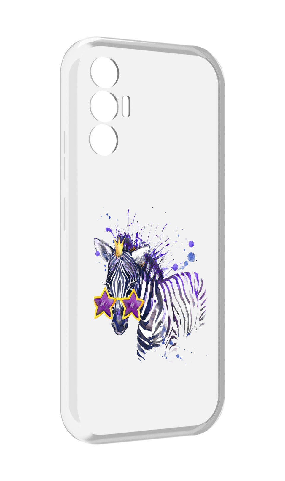 

Чехол MyPads акварельная зебра для Tecno Pova 3, Прозрачный, Tocco