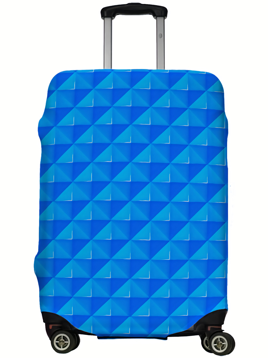фото Чехол для чемодана lejoy lj-case-01 голубые ромбы, р. m
