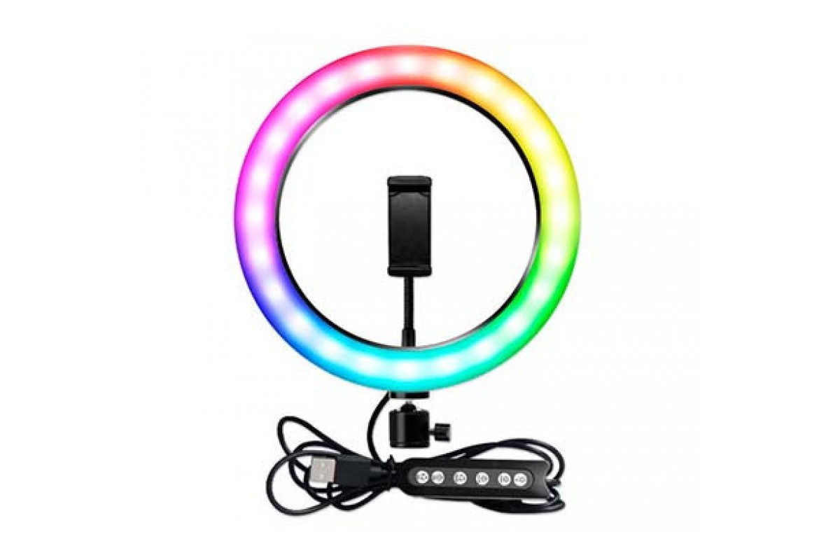

Кольцевая лампа QVATRA RGB WH32, 30 см, Black