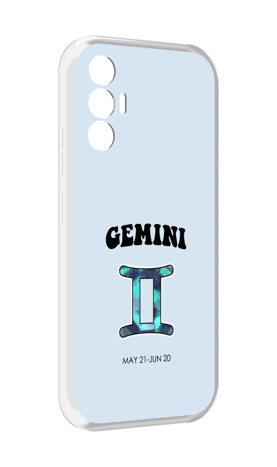 

Чехол MyPads знак зодиака близнецы 1 для Tecno Pova 3, Прозрачный, Tocco