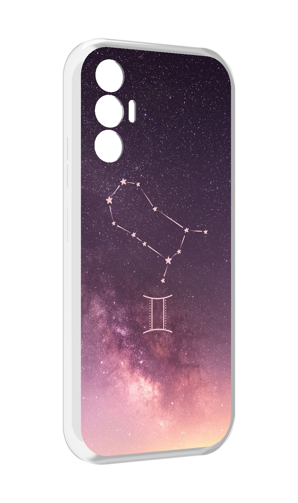 

Чехол MyPads знак зодиака близнецы 5 для Tecno Pova 3, Прозрачный, Tocco