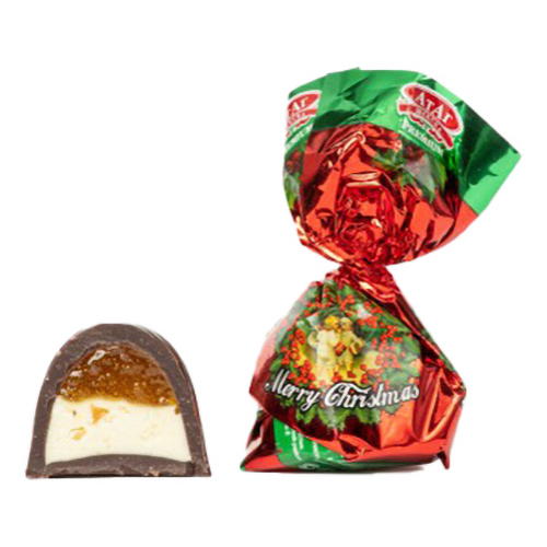 

Конфеты шоколадные АтАг Merry Christmas с джемом и карамельной начинкой