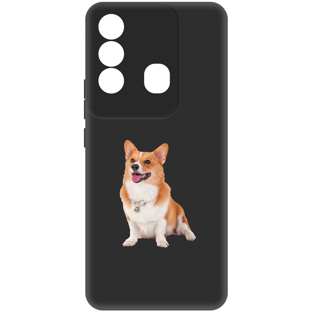 

Чехол-накладка Софт Корги для Itel P38 Pro, Черный, 417859