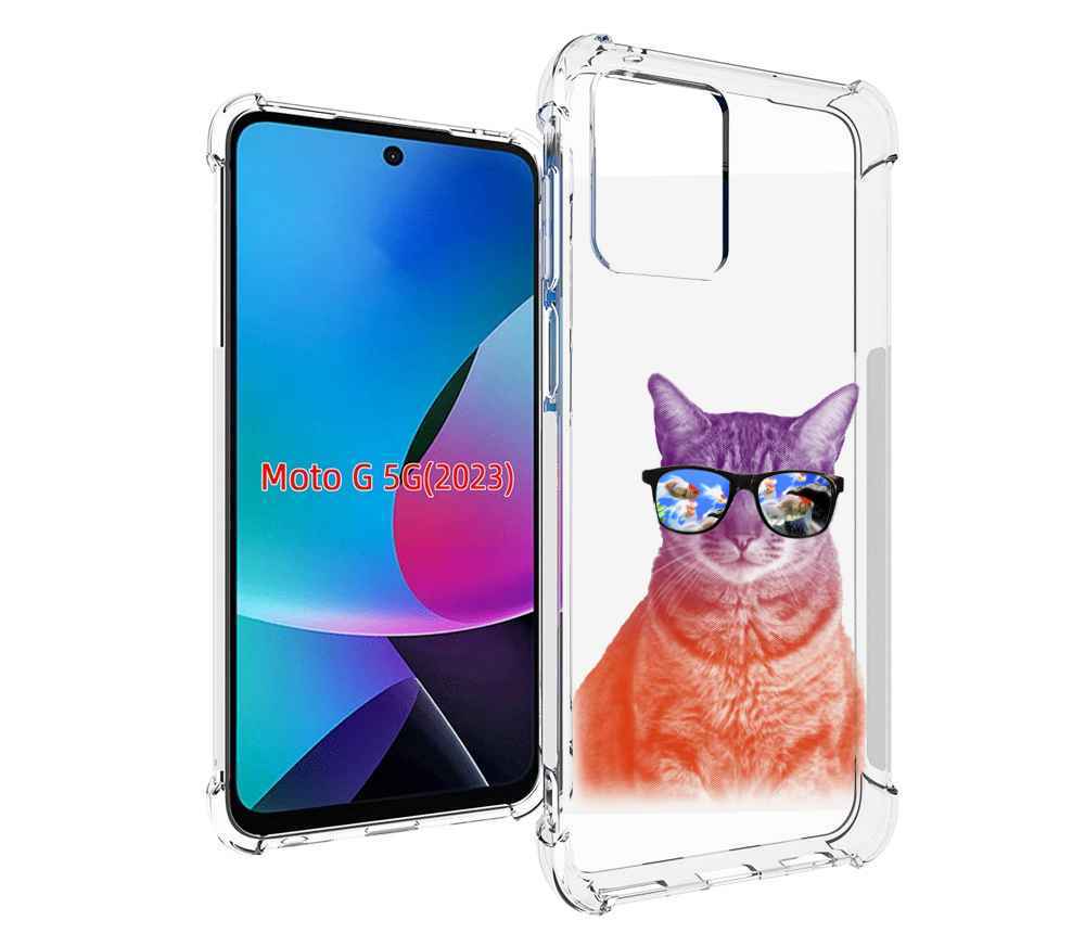 

Чехол MyPads крутой кот-2 для MOTO G 5G 2023, Tocco