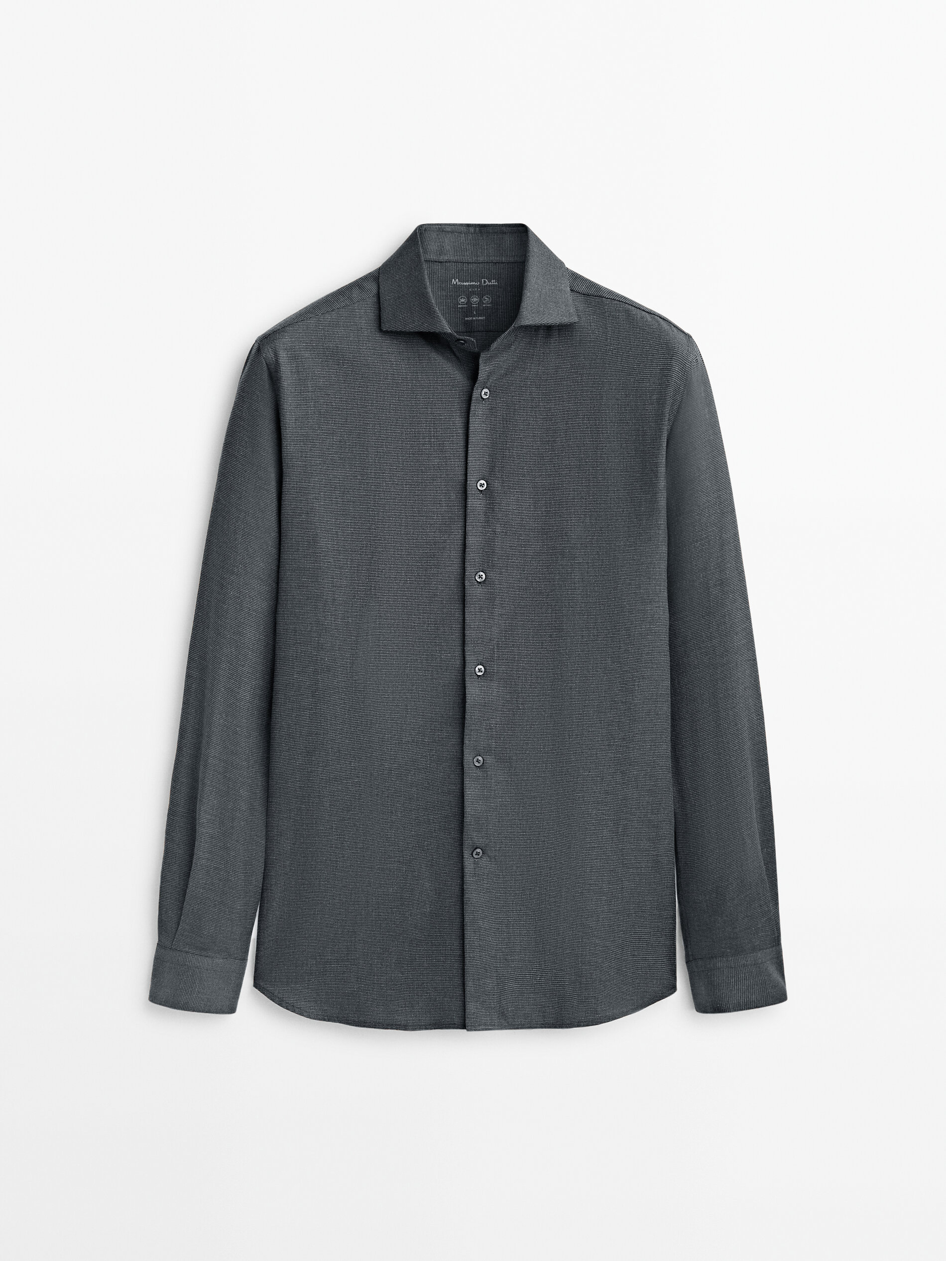 

Рубашка мужская Massimo Dutti 00167380802 серая S, 00167380802
