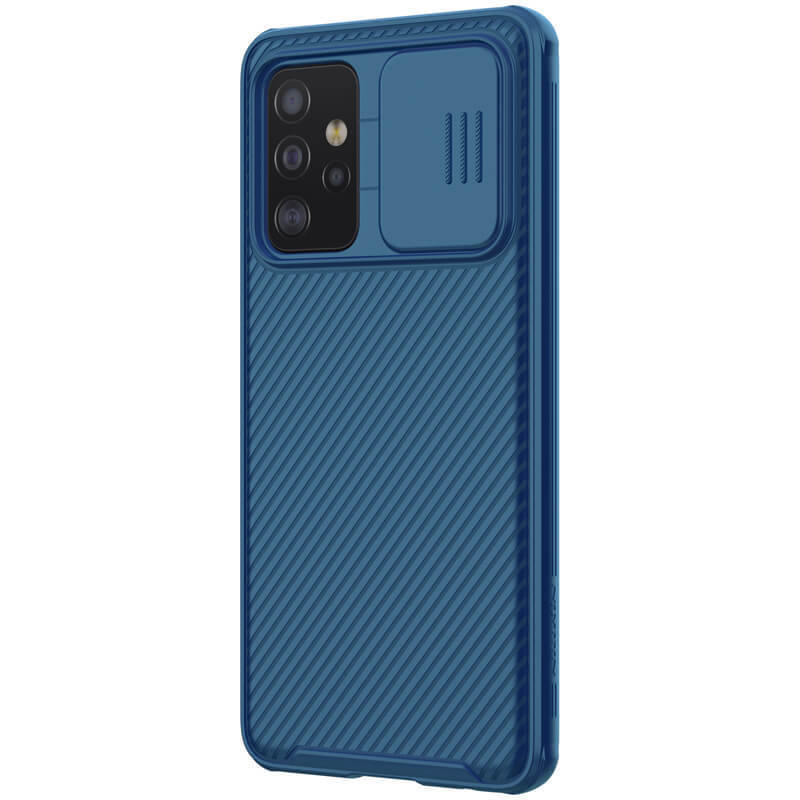 фото Накладка nillkin camshield pro case с защитой камеры для samsung galaxy a52 (синий)