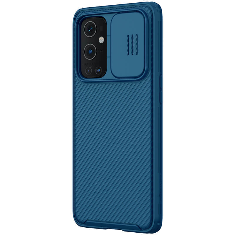 фото Накладка nillkin camshield pro case с защитой камеры для oneplus 9 pro (синий)