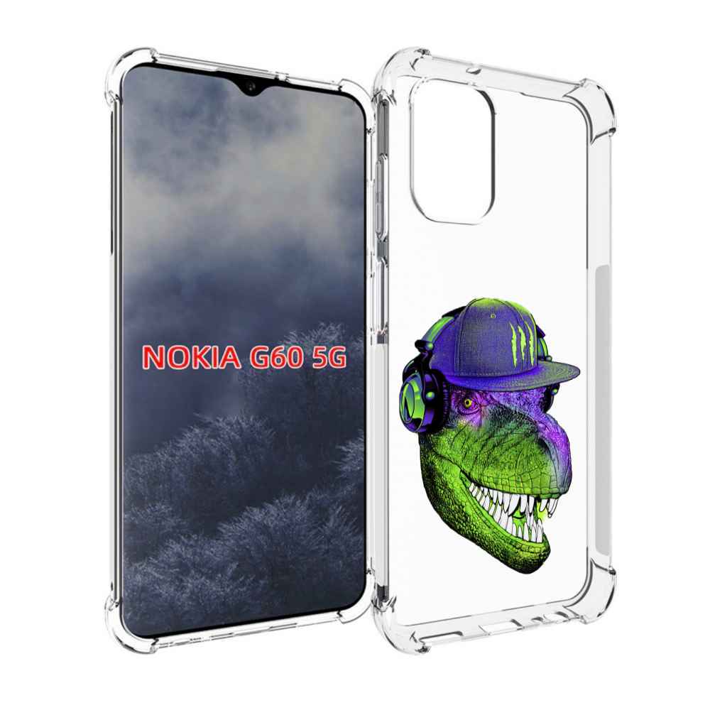 

Чехол MyPads Динозавр в кепке для Nokia G60 5G, Прозрачный, Tocco