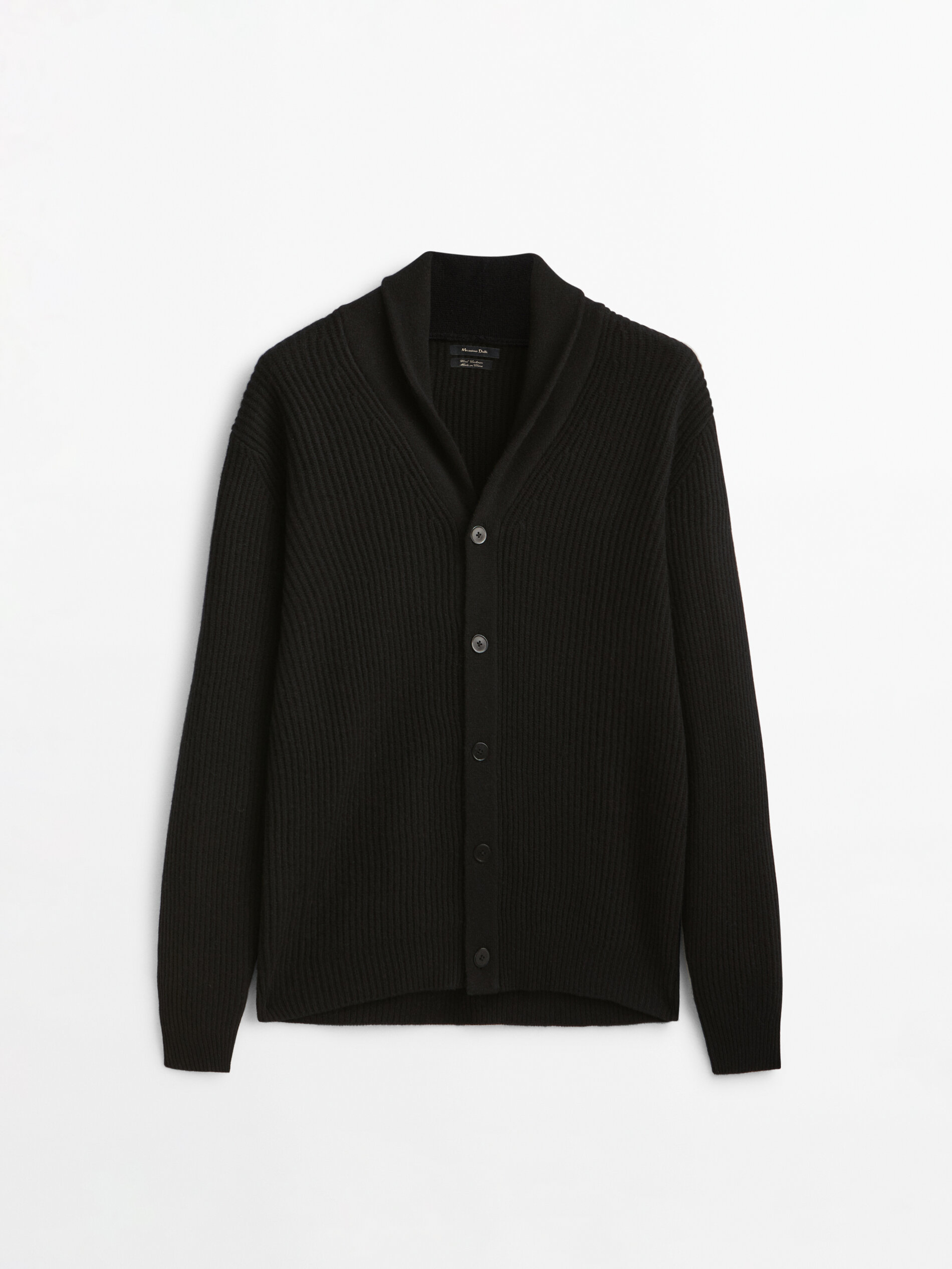 

Кардиган мужской Massimo Dutti 00989415800 черный XL, 00989415800