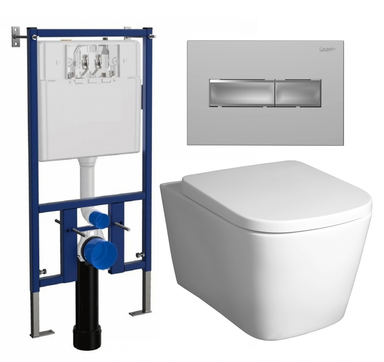 

Комплект: инсталляция Loranto + унитаз Albano + кнопка хром матовая