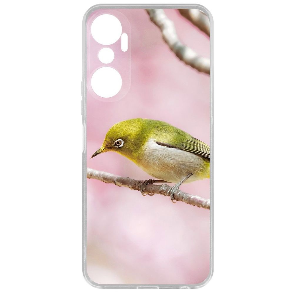 

Чехол-накладка Кейс Японская белоглазка для Infinix Hot 20, Прозрачный