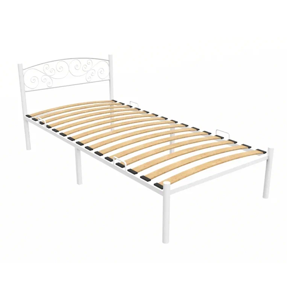 Кровать Князев-мебель Лилия, металл, 883091, белый муар