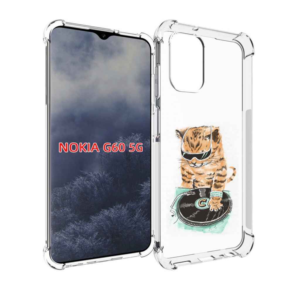 

Чехол MyPads Кот диджей для Nokia G60 5G, Прозрачный, Tocco