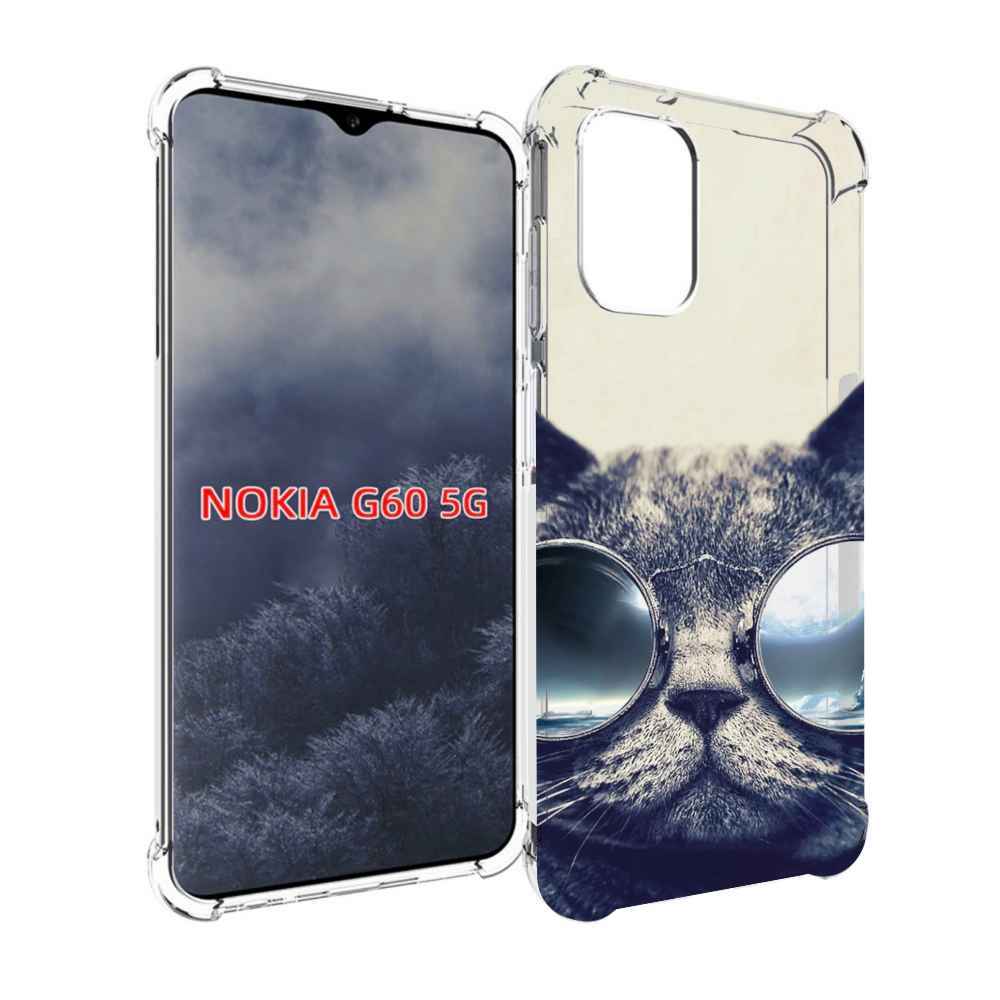 

Чехол MyPads Кот-в-очках-2 для Nokia G60 5G, Прозрачный, Tocco
