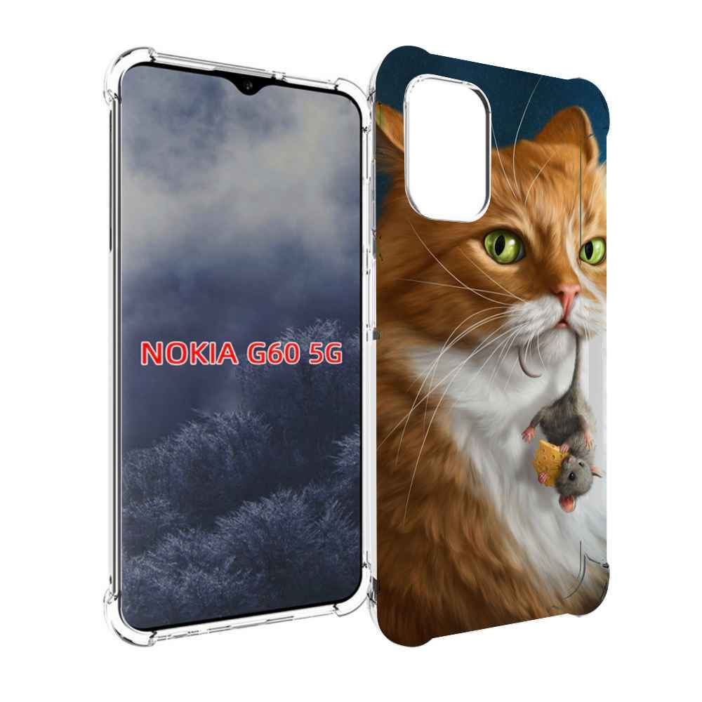 

Чехол MyPads Кот-и-мышь для Nokia G60 5G, Прозрачный, Tocco