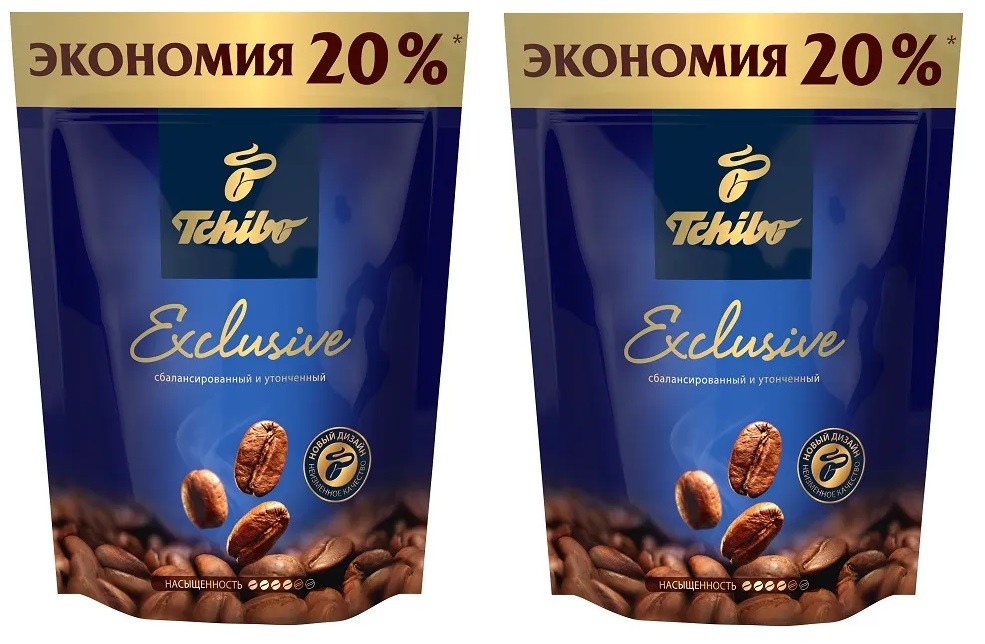 Кофе Tchibo Exclusive растворимый freeze dried, 2 х 150 г