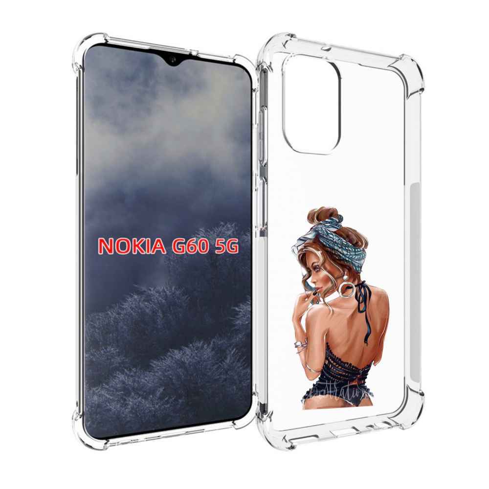 

Чехол MyPads Красивая-дама женский для Nokia G60 5G, Прозрачный, Tocco