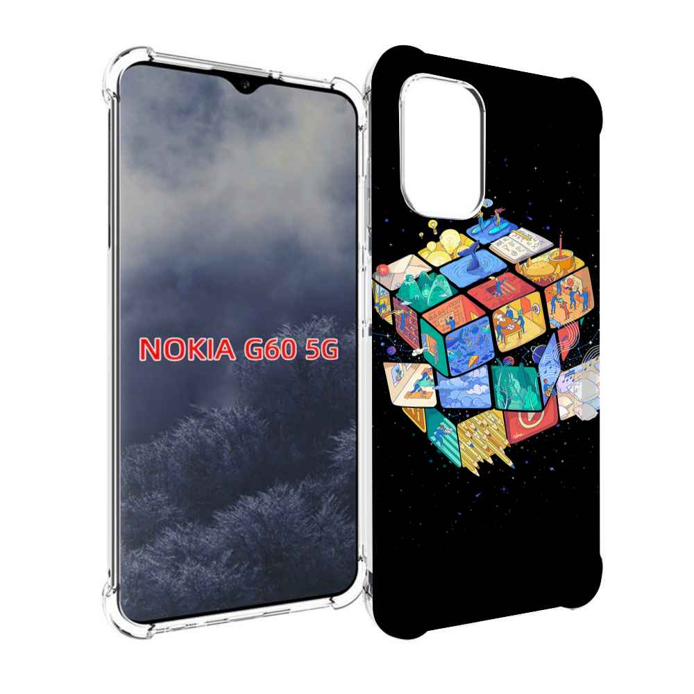 

Чехол MyPads Кубик-Рубика для Nokia G60 5G, Прозрачный, Tocco