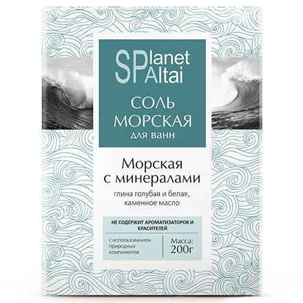 фото Набор, planet spa altai, соль для ванн «морская с минералами», 200 г, 3 шт.