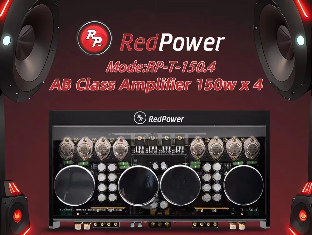 

Усилитель автомобильный Redpower T-150.4SQ 4 канала AB класса, T1504SQ