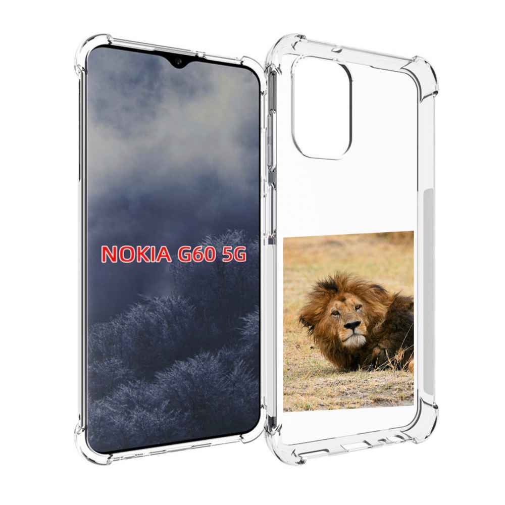 

Чехол MyPads Лев-лежит мужской для Nokia G60 5G, Прозрачный, Tocco