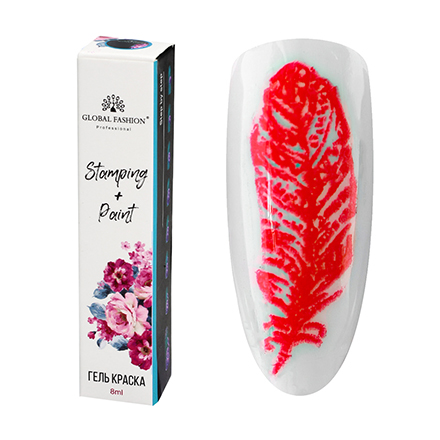 

Набор, Global Fashion, Гель-краска для стемпинга и китайской росписи №03. красная, 2 шт.