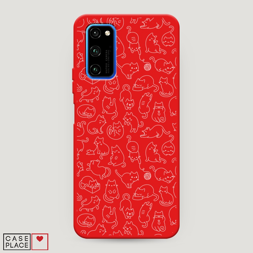 

Матовый силиконовый чехол "Звездочки графика белая" на Honor 7X
