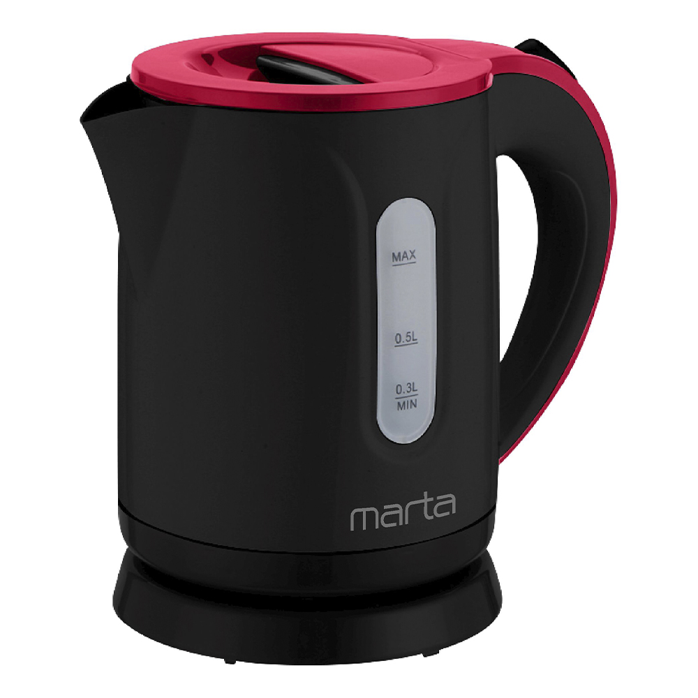 Чайник электрический Marta MT-4637 1 л красный, черный