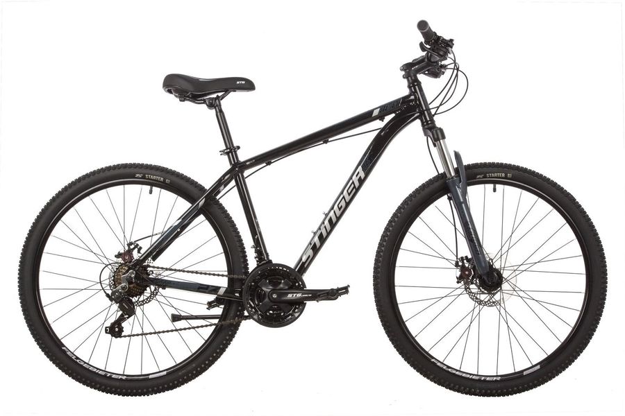 

Велосипед Stinger Element STD (2022), горный (взрослый), рама 18", колеса 27.5", черный, 1, Element STD