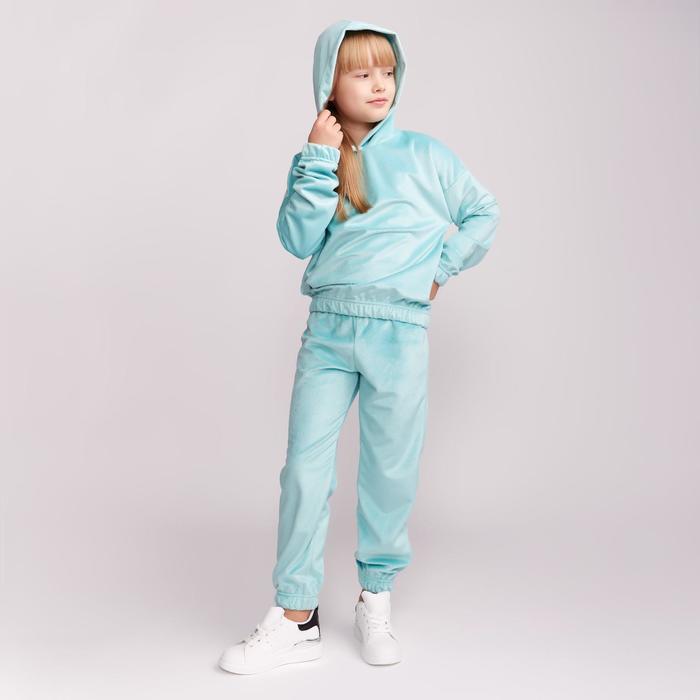 

Костюм для девочки (худи, брюки) MINAKU: Casual Collection KIDS, бирюзовый, 104, MINAKU: Casual Collection KIDS