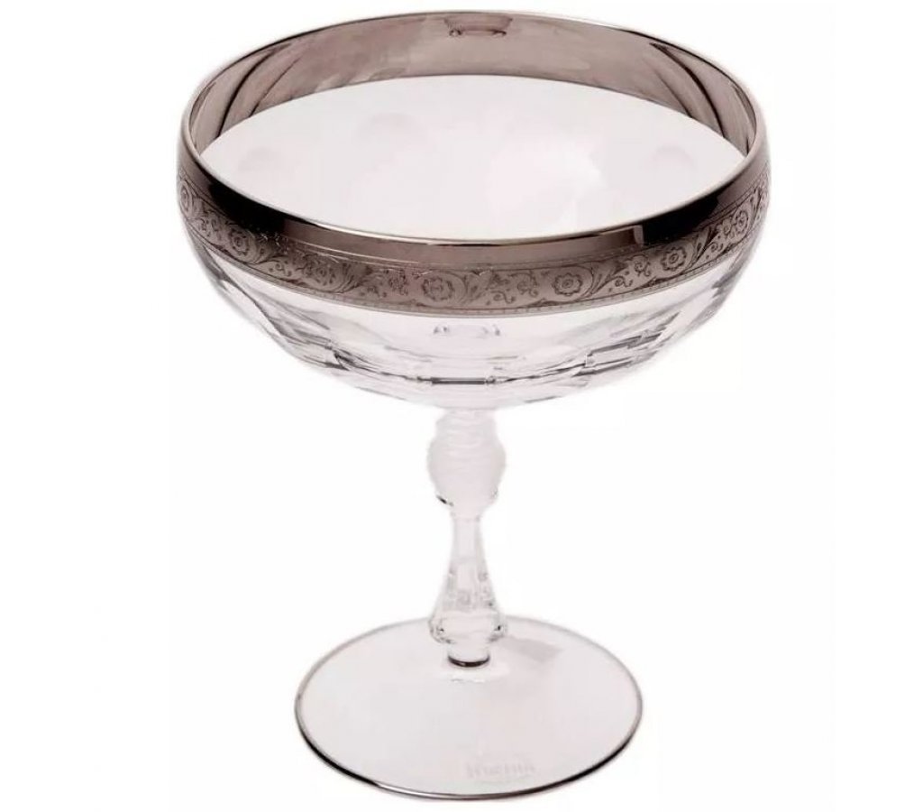 

Ваза для конфет 12см на ножке Kvetna Джесси платина, Прозрачный, 326131-08
