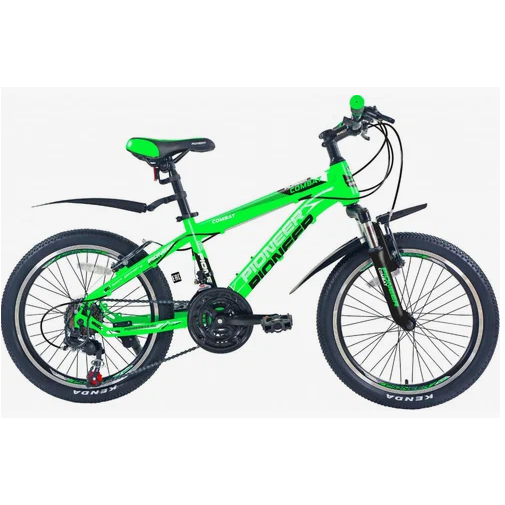 Велосипед Pioneer Combat 20/12 2021, зеленый/черный/белый, 20