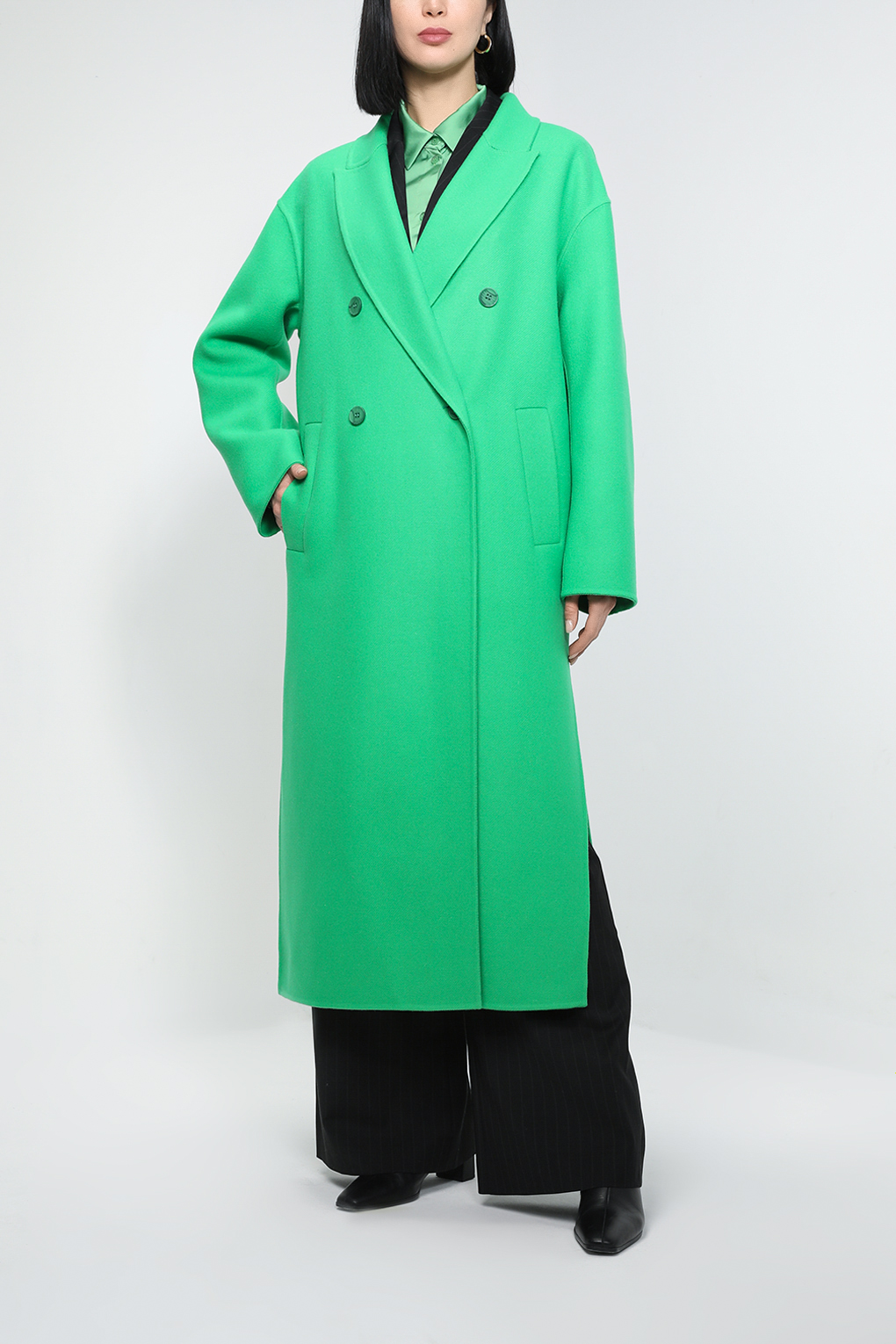 Пальто женское SABRINA SCALA SS23016168 зеленое 46 RU