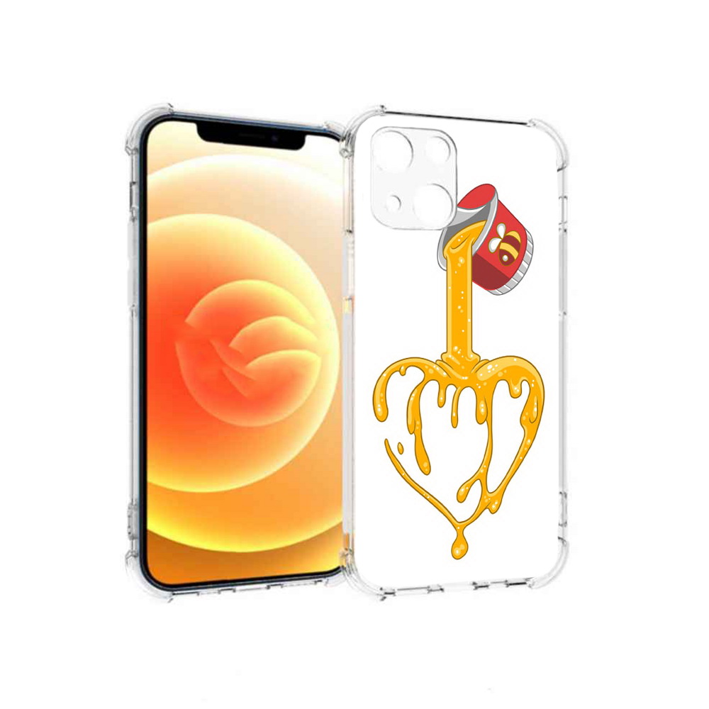

Чехол MyPads Tocco для Apple iPhone 13 медовое сердце (PT163239.611.471), Прозрачный, Tocco