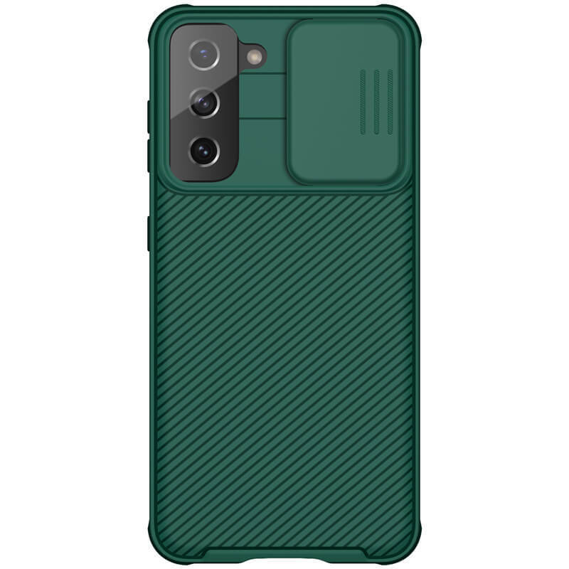 фото Накладка nillkin camshield pro case с защитой камеры для samsung galaxy s21 (зеленый)