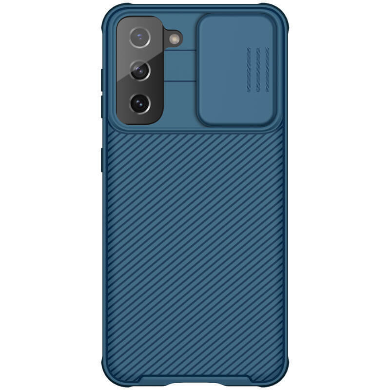 фото Накладка nillkin camshield pro case с защитой камеры для samsung galaxy s21 (синий)