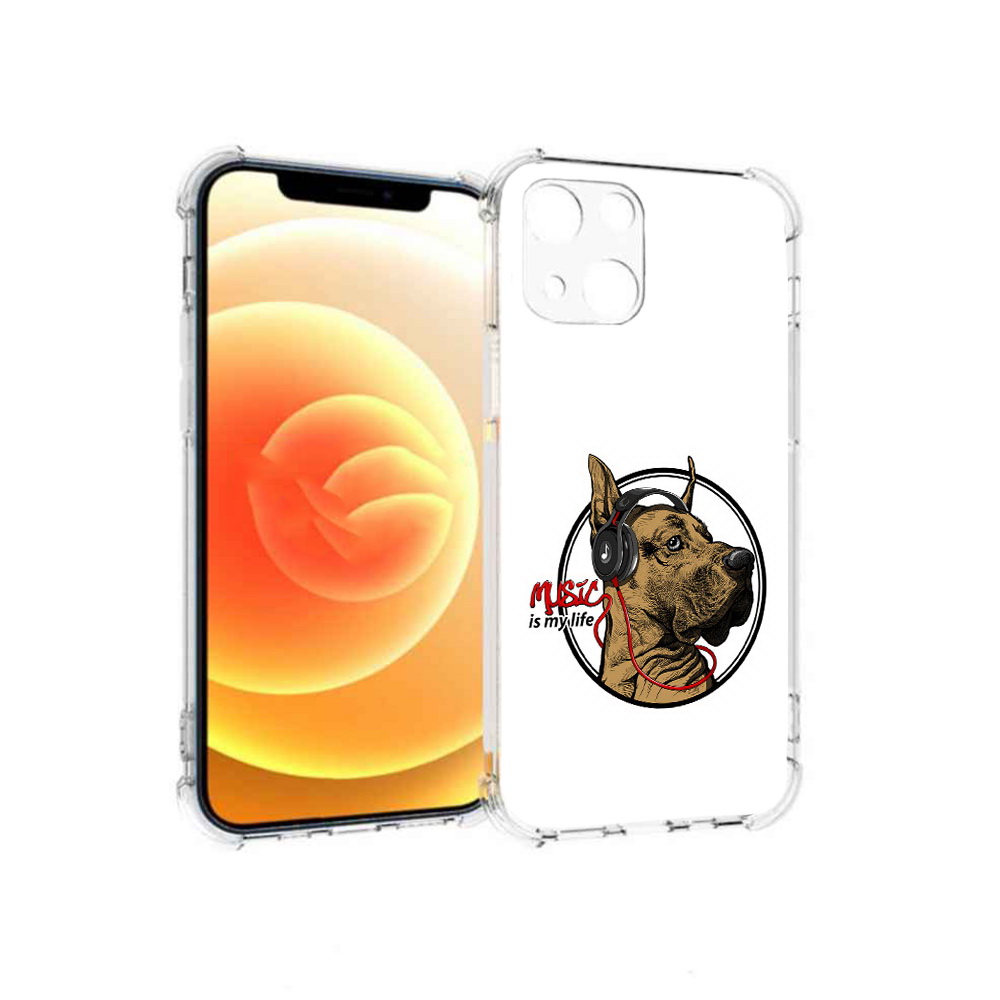 

Чехол MyPads Tocco для Apple iPhone 13 музыкальная собака (PT163239.611.490), Прозрачный, Tocco